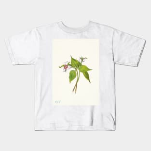 Painted trillium - Botanical Illustration Kids T-Shirt